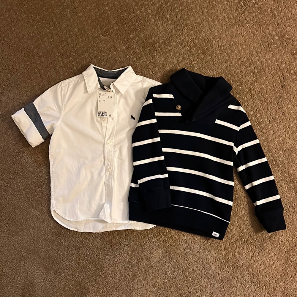 Size 4 shirt and sweater